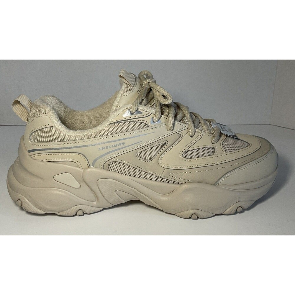 Skechers D'Lites Womens Color Sand Running Shoes Sneakers Size 10